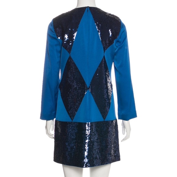 TORY BURCH Navy Sequin Mini Cocktail Dress NWT 2 - Picture 5 of 8